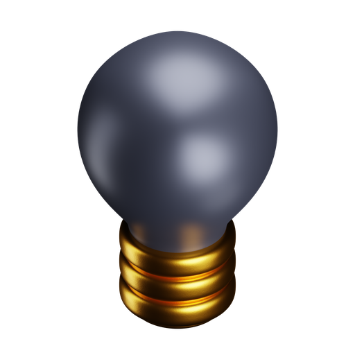 Bulb, iso, premium icon