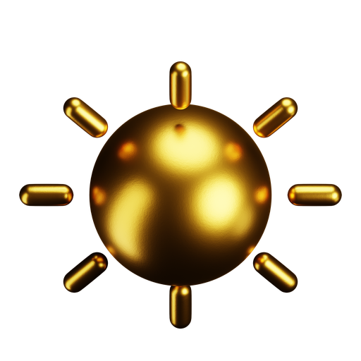 Sun, iso, premium icon