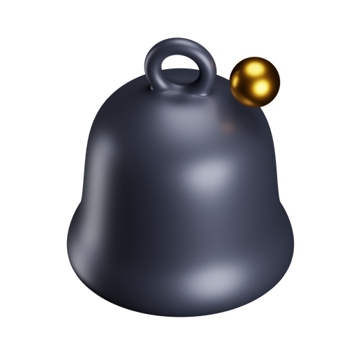 Bell, iso, premium icon