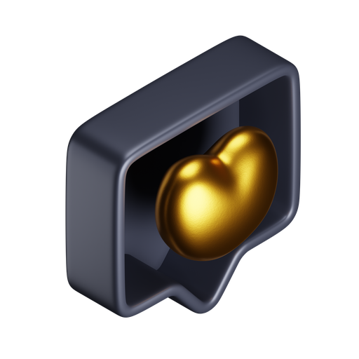 Notify, heart, iso, premium icon