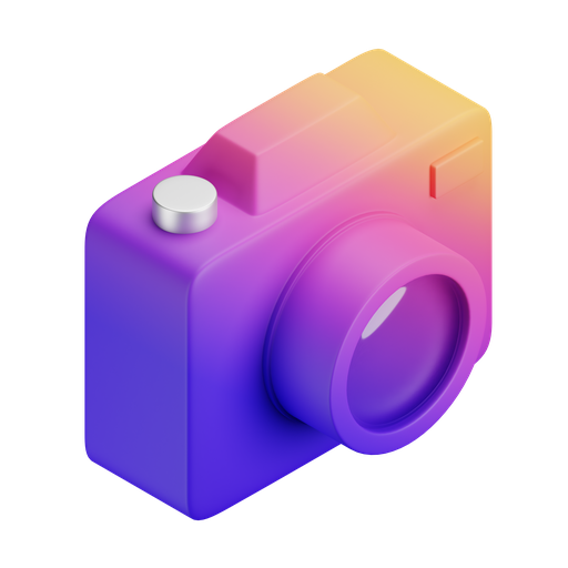 Camera, iso, gradient icon