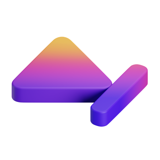 Next, iso, gradient icon