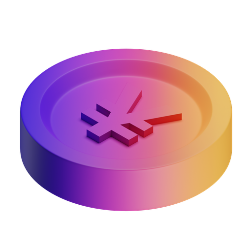Yuan, iso, gradient icon