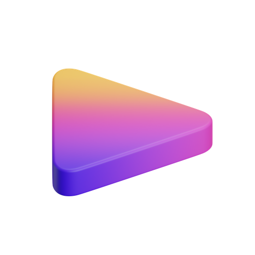 Play, iso, gradient icon