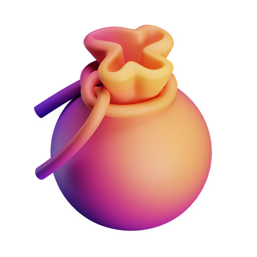 Money, bag, iso, gradient icon
