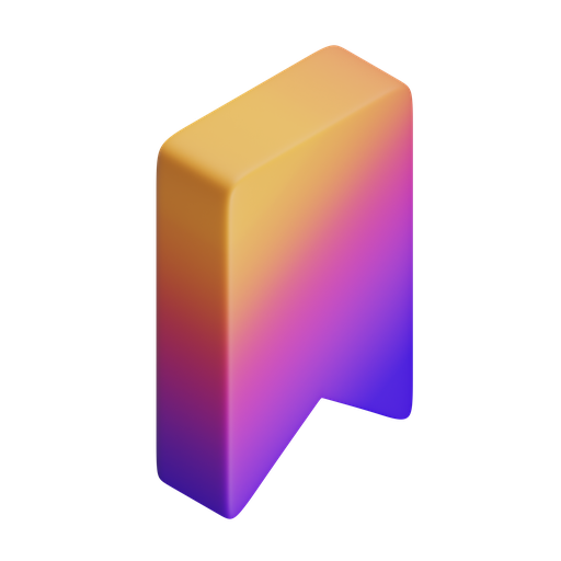 Bookmark, iso, gradient icon