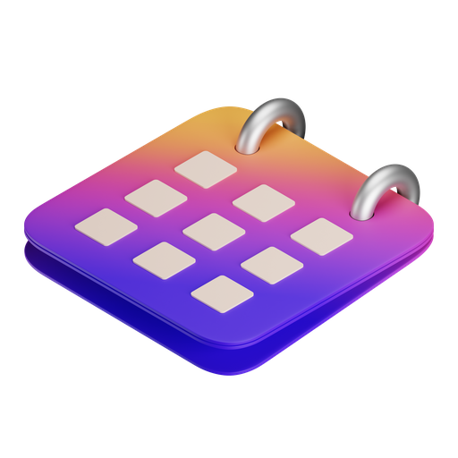 Calender, iso, gradient icon