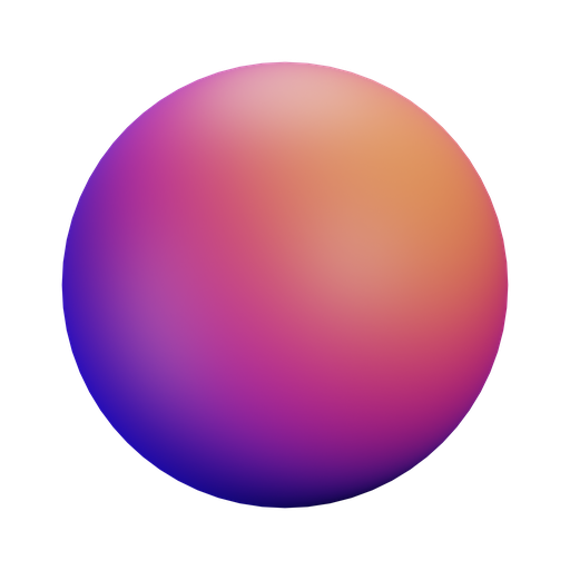 Sphere, iso, gradient icon