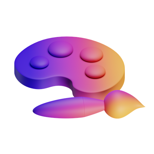 Paint, kit, iso, gradient icon