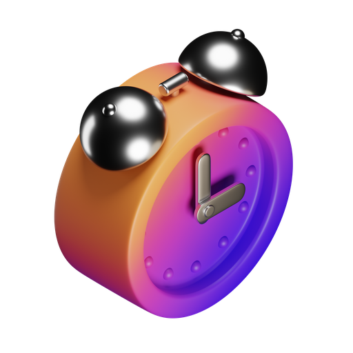 Clock, iso, gradient icon