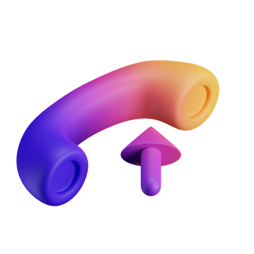 Phone, incoming, iso, gradient icon