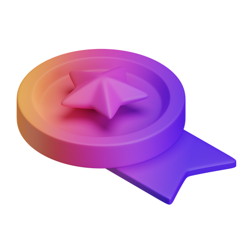 Medal, iso, gradient icon
