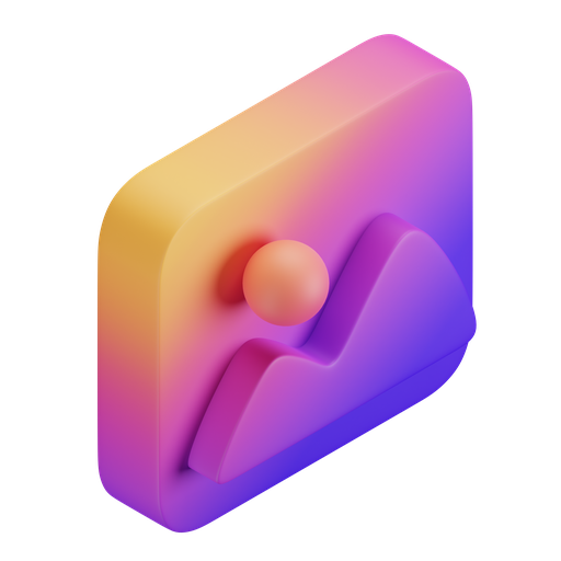 Picture, iso, gradient icon
