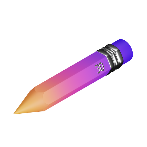 Pencil, iso, gradient icon
