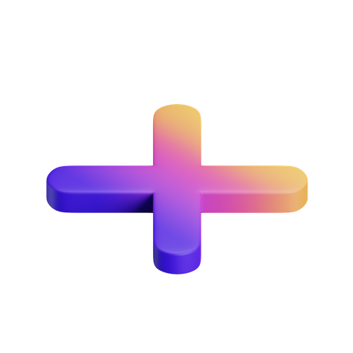Plus, iso, gradient icon