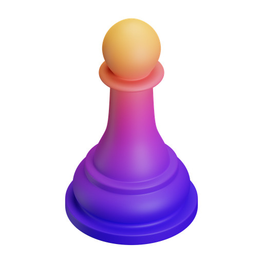 Chess, iso, gradient icon