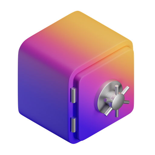 Locker, iso, gradient icon
