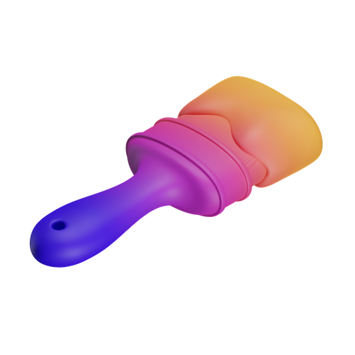 Brush, iso, gradient icon
