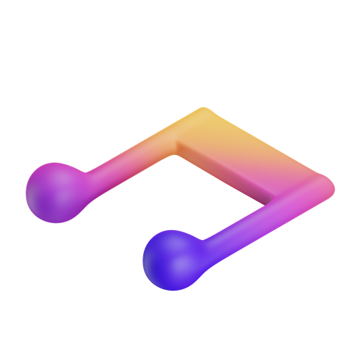 Music, iso, gradient icon
