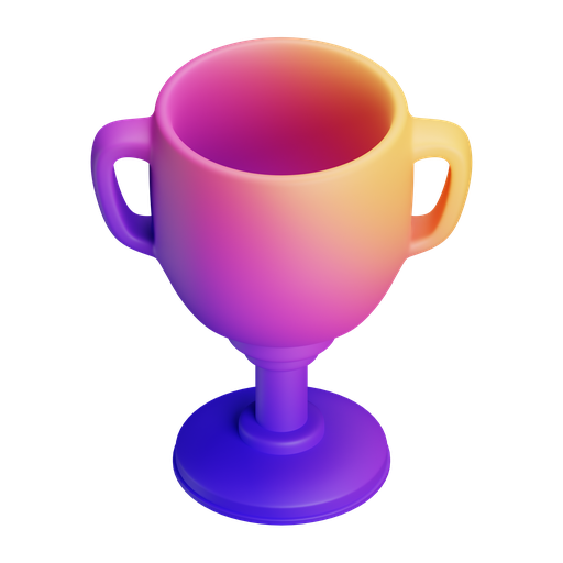 Trophy, iso, gradient icon