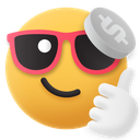 Emoji,Coin,Cool,Dollar,Sunglasses,Currency,Cash ok 