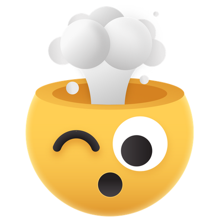 Emoji, exploding, head, wow icon