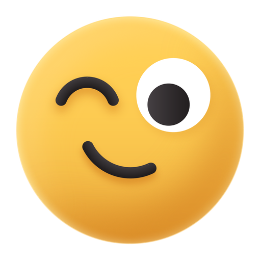 Emoji, wink, happy icon