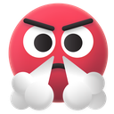 Emoji,Mad,Red,Steaming
