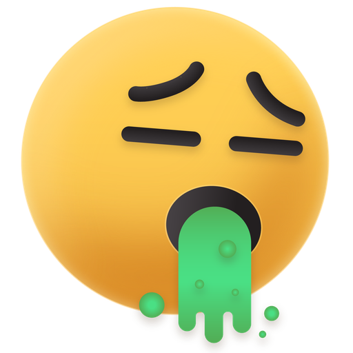 Emoji, vomit, barf, ill icon