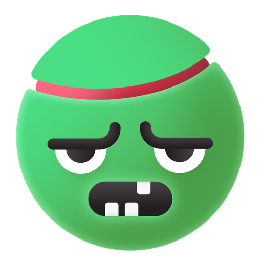 Emoji, zombie, cut, head icon