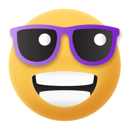 Emoji, cool, sunglasses, smile, teeth, emoticon icon