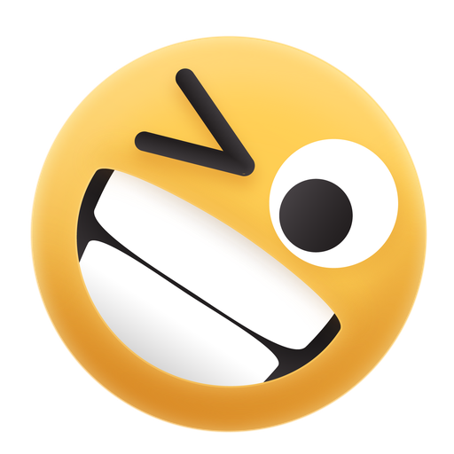 Emoji, roll, wink, happy, smile icon