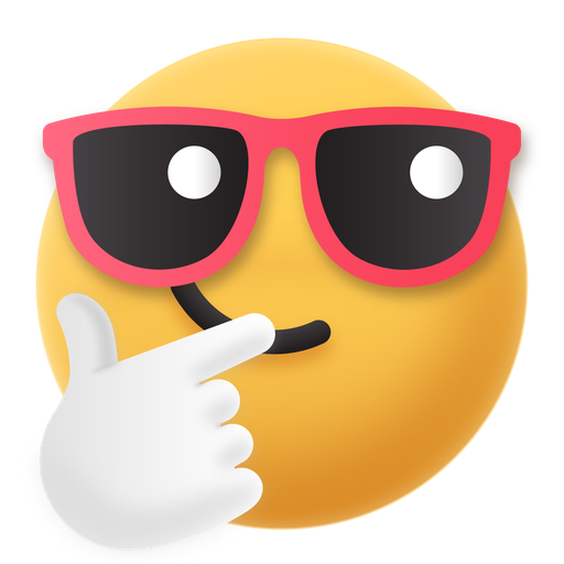 Emoji, cool, thinking icon