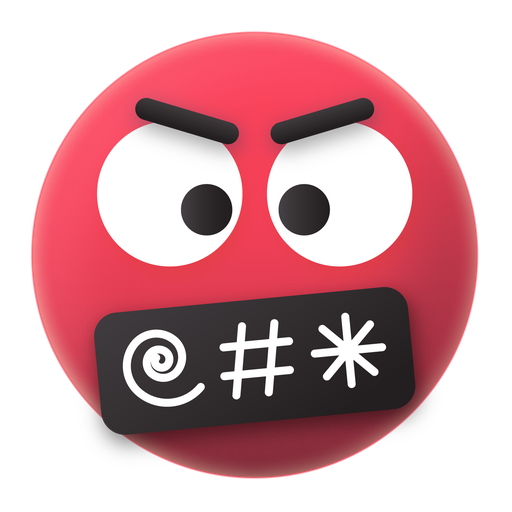 Emoji, mad, swearing, cursewords icon