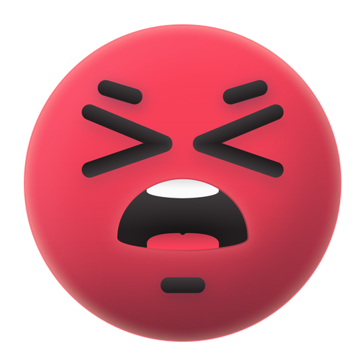 Emoji, mad, red, sad icon