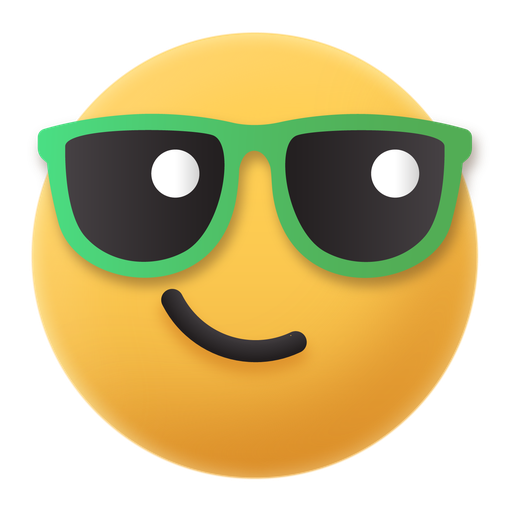 Emoji, cool, smile, sunglasses icon