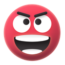 Emoji,Mad,Red,Smile