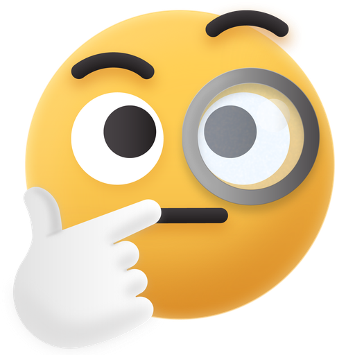 Emoji, smart, thinking icon