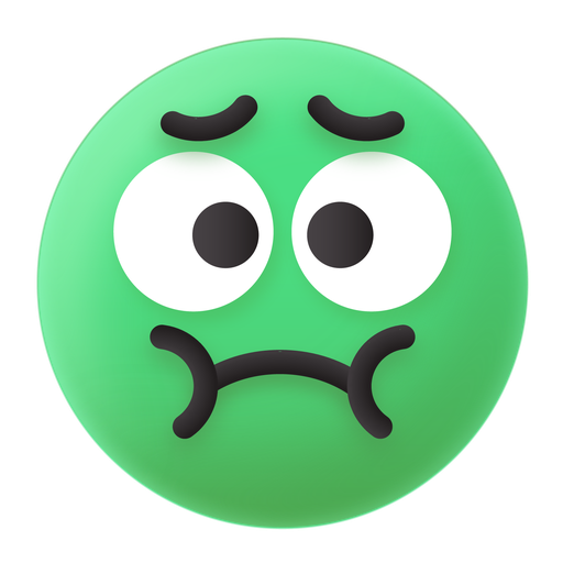 Emoji, sick, green icon