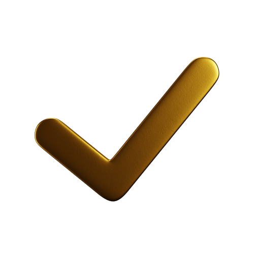 Tick, front, premium icon