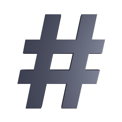 Hash, front, premium icon