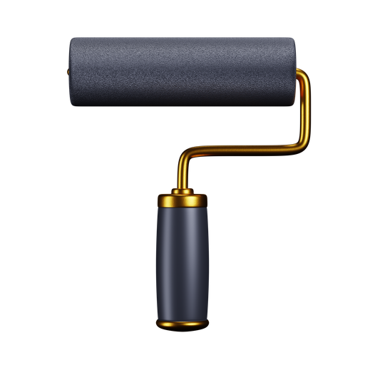Roll, brush, front, premium icon