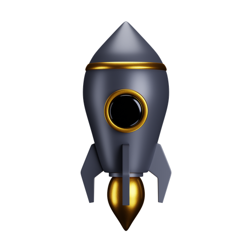Rocket, front, premium icon