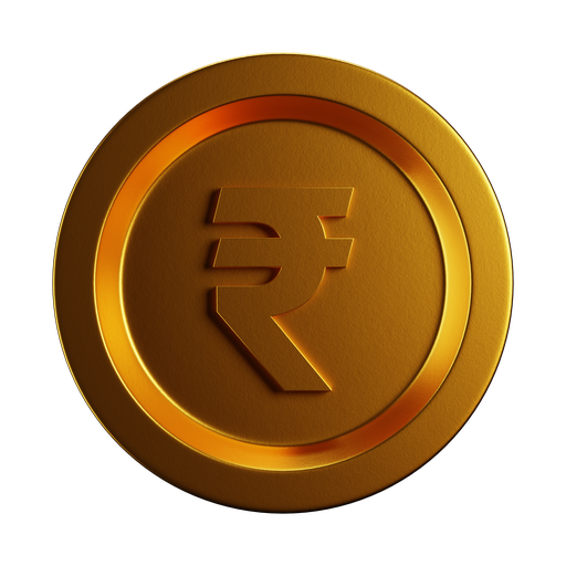 Rupee, front, premium icon