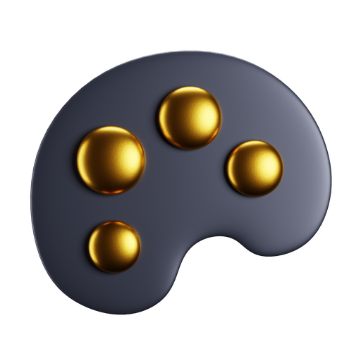 Colour, palette, front, premium icon