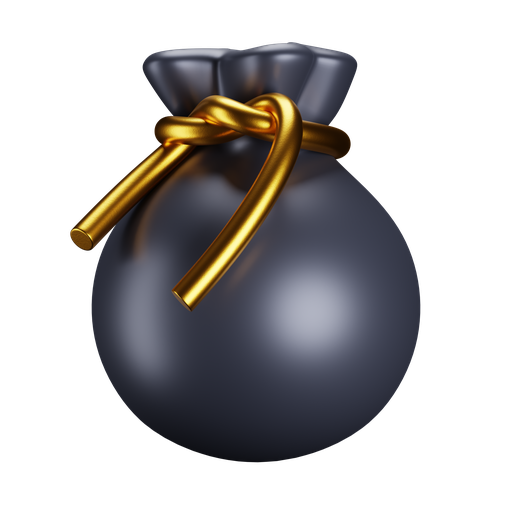 Money, bag, front, premium icon