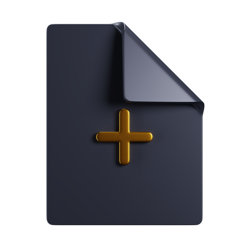 New, file, front, premium icon