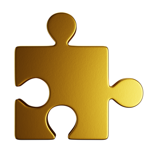 Puzzle, front, premium icon
