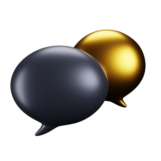 Chat, bubble, front, premium icon