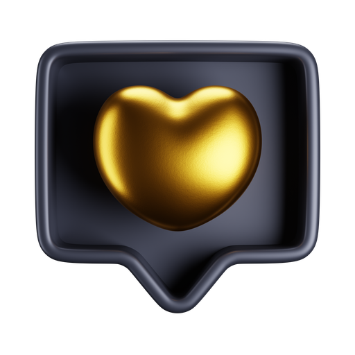 Notify, heart, front, premium icon